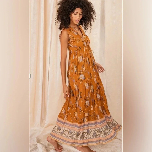 RAGA NWT Morning Glories bohemian maxi dress - Picture 3 of 7